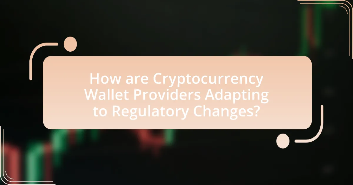 How are Cryptocurrency Wallet Providers Adapting to Regulatory Changes?