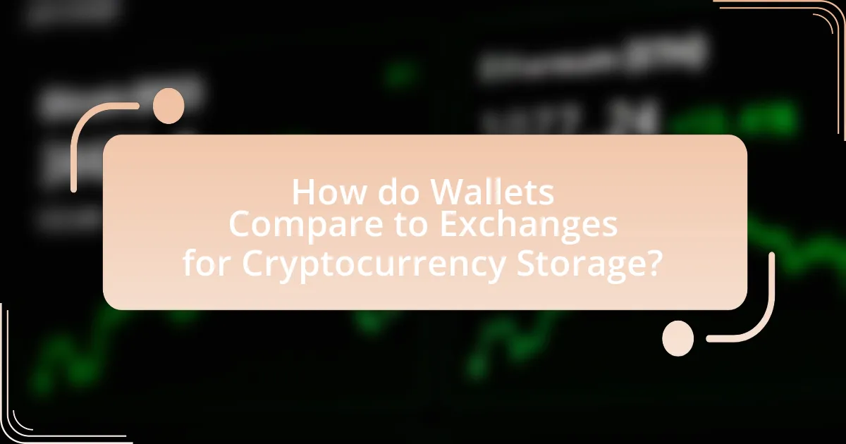 How do Wallets Compare to Exchanges for Cryptocurrency Storage?