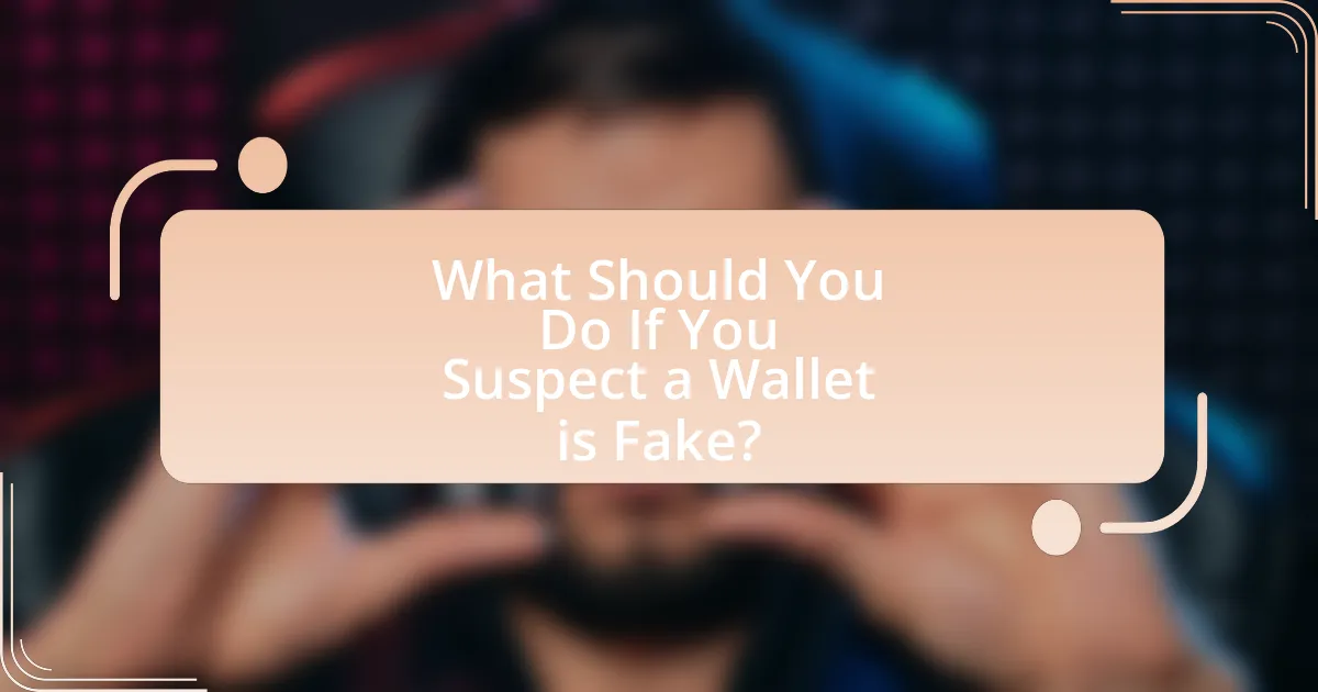 What Should You Do If You Suspect a Wallet is Fake?