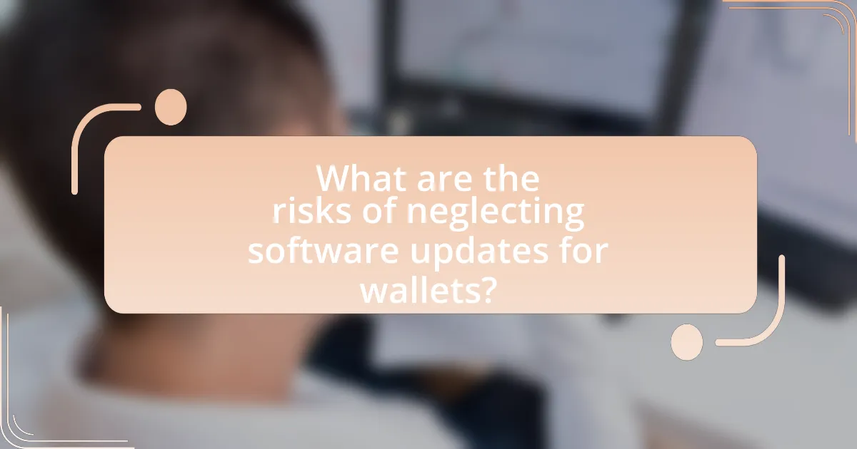 What are the risks of neglecting software updates for wallets?