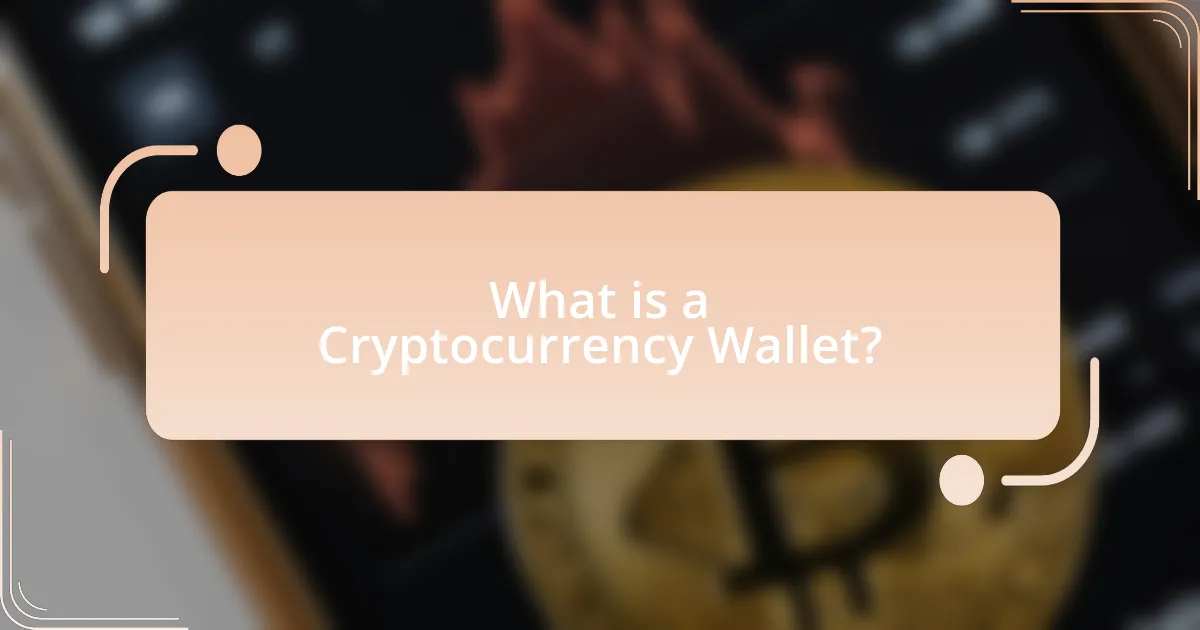What is a Cryptocurrency Wallet?