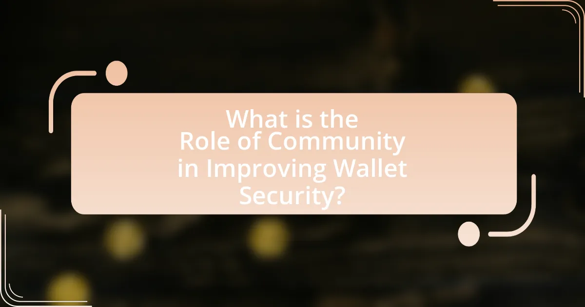 What is the Role of Community in Improving Wallet Security?
