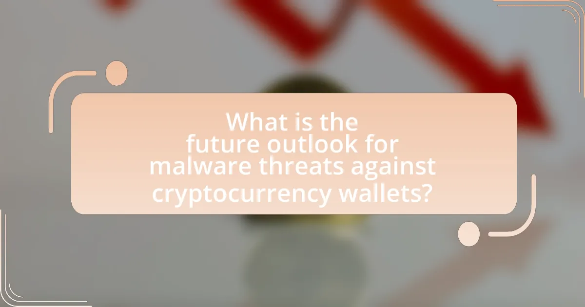 What is the future outlook for malware threats against cryptocurrency wallets?